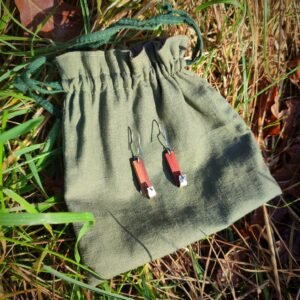 Pendantes en argent et padouk