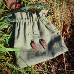 Pendantes en argent et bois serpent