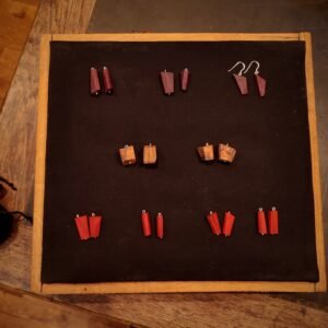 Pendantes en amarante - pommier - paddouk