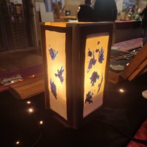 Lampe de chevet - encre sur toile